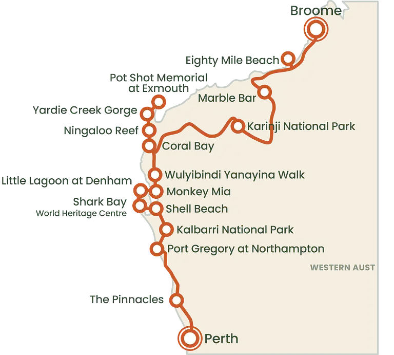 11 day Perth to Broome route