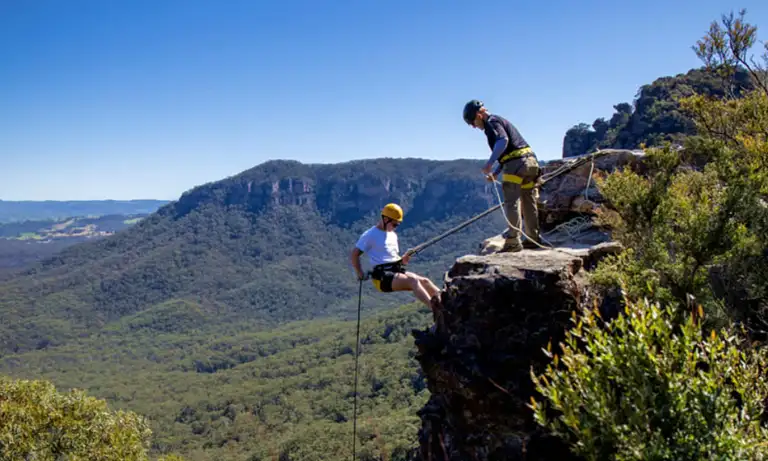 Canyon abseiling blue mountains