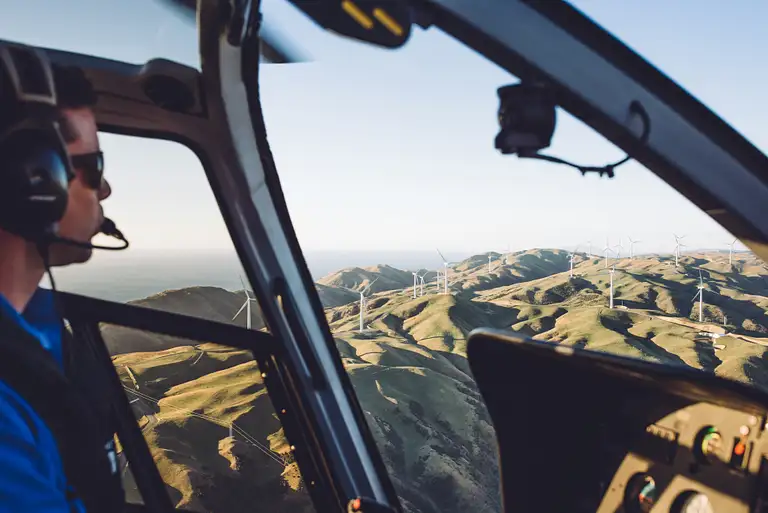scenic flight over Wellington