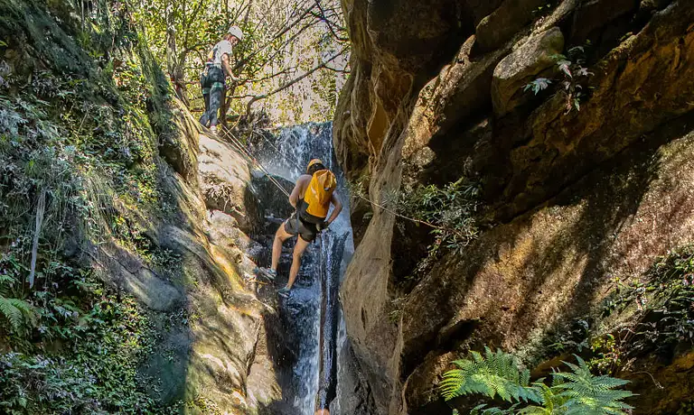 Canyon abseiling blue mountains