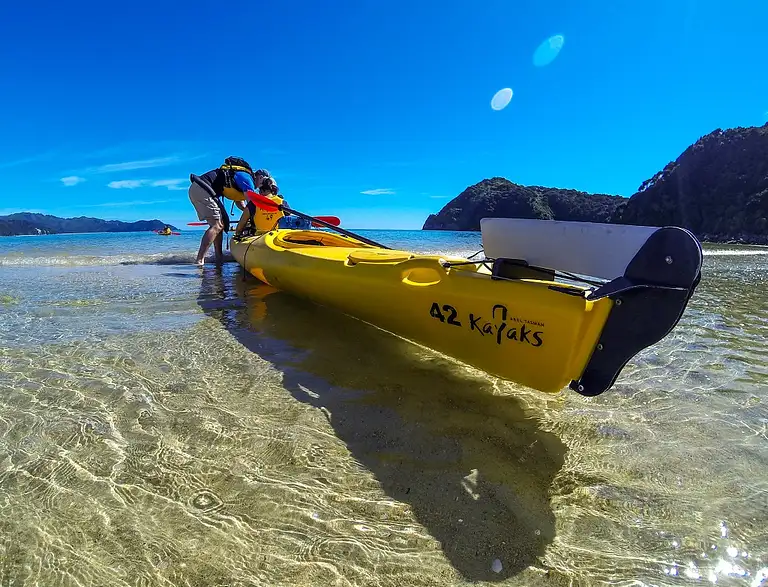 Kayak with seals