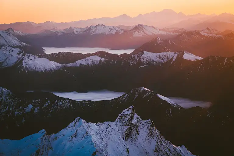 SUNRISE MT. ASPIRING + THE GLACIERS FLIGHT
