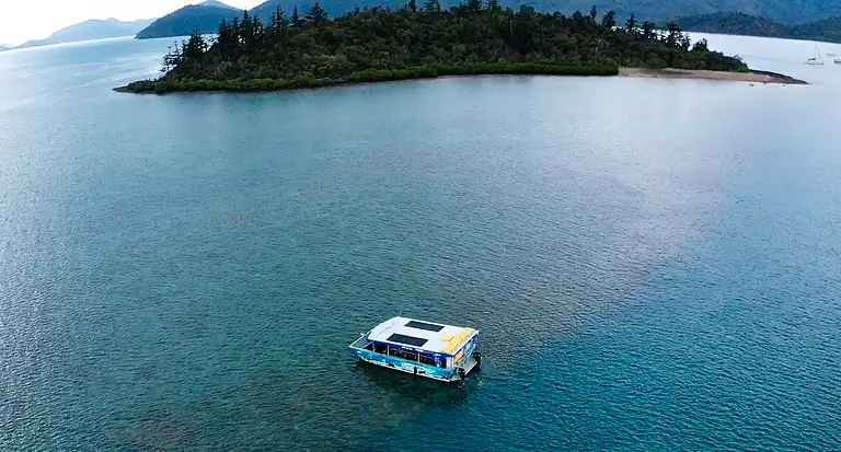 sunset glass bottom boat tour Whitsunday Islands