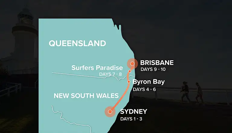 Australia East Coast Map