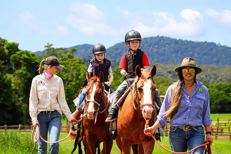 Guided horse riding