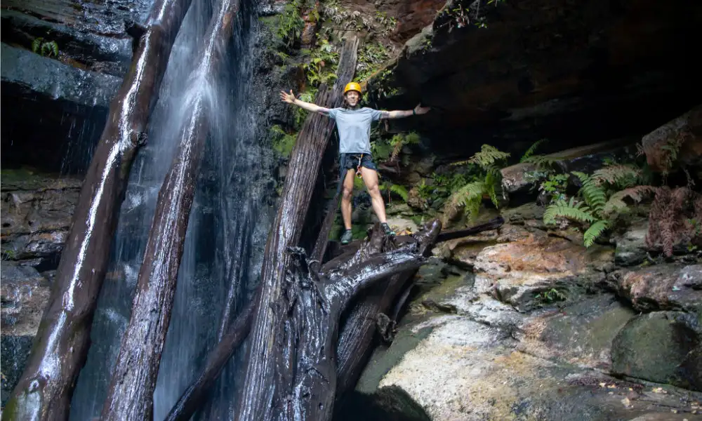 Canyon abseiling blue mountains