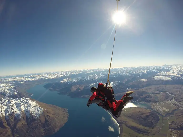 Freefall Above Queenstown Mountains