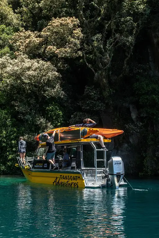 Western Bays Adventurer Lake Taupo Boat Tour Waterfalls and Hidden Bays